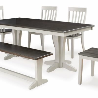 Signature Design by Ashley | Dining Room Dining Table, 4 Chairs and Bench