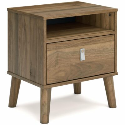 Signature Design by Ashley | Bedroom Nightstand with Faux Leather Pulls