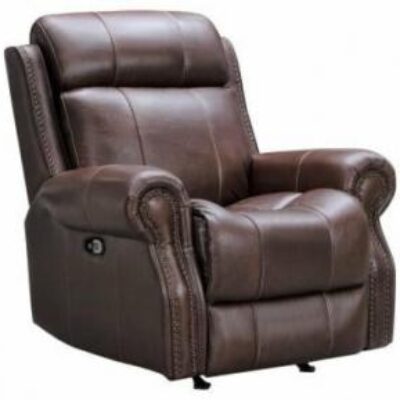 Barcalounger | Living Room Demara Leather Power Recliner With Adjustable Headrest – El Paso Walnut