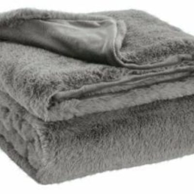 Signature Design by Ashley | Living Room Gariland Gray Faux Fur Throw