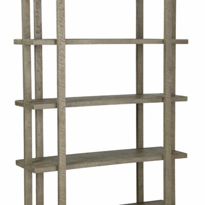 Signature Design by Ashley | Living Room Distressed Gray Solid Wood Oak Bookcase