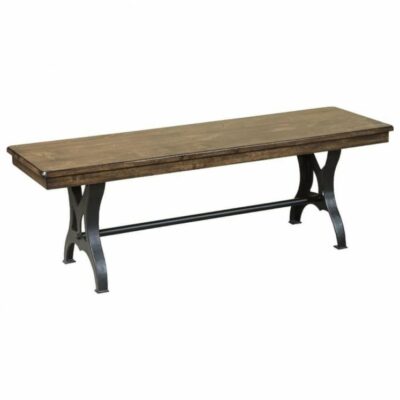 Intercon | Dining Room 54″ Backless Wood and Metal Industrial Dining Bench