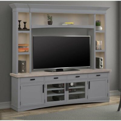 Parker House | Living Room Entertainment Wall Unit with LED Lights