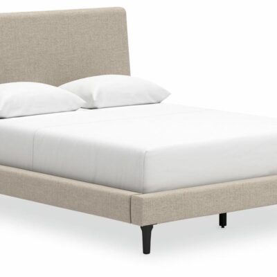 Signature Design by Ashley | Bedroom Queen Upholstered Bed With Roll Slats