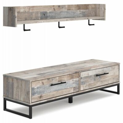 Signature Design by Ashley | Living Room Bench with Coat Rack