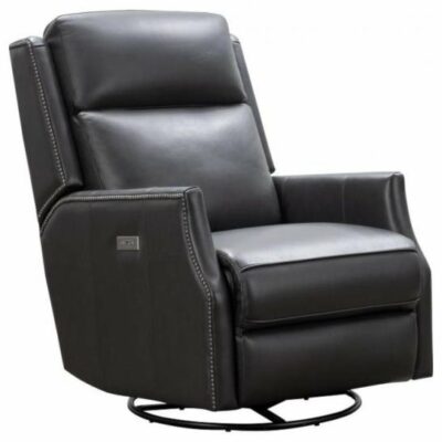 Barcalounger | Living Room Cavil Power Swivel Glider Recliner With Adjustable Headrest – Shoreham Gray