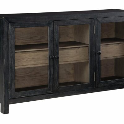 Signature Design by Ashley | Living Room Accent Cabinet with Glass Doors