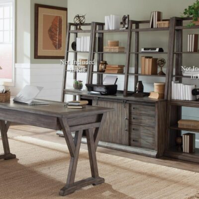 Liberty Furniture | Home Office Complete 3-Piece Desk in Distressed Wood Finish