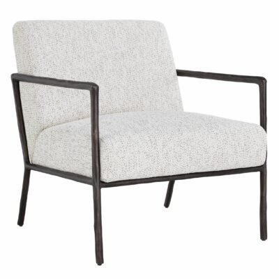 Signature Design by Ashley | Living Room Metal Accent Chair in Antique Black Finish