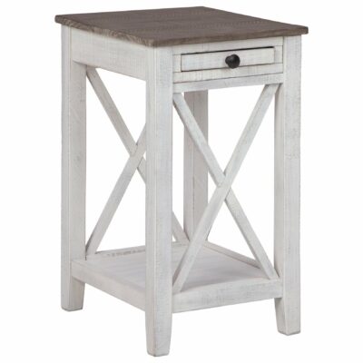 Signature Design by Ashley | Living Room Two-Tone Accent Table with USB Charging