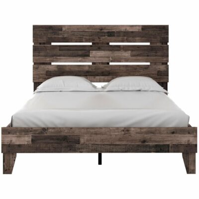 Signature Design by Ashley | Bedroom Rustic Queen Platform Bed with Headboard