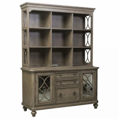 Liberty Furniture | Home Office Cottage Credenza and Hutch with Open Shelving