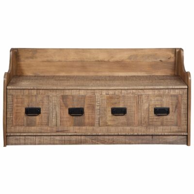 Signature Design by Ashley | Living Room Solid Wood Farmhouse Style Storage Bench