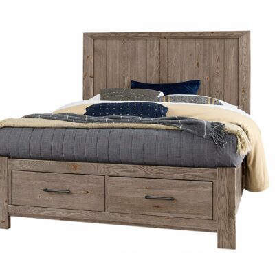 Vaughan Bassett | Bedroom Transitional Rustic Queen Storage Bed