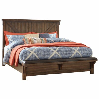 Signature Design by Ashley | Bedroom Queen Panel Bed with Footboard Bench