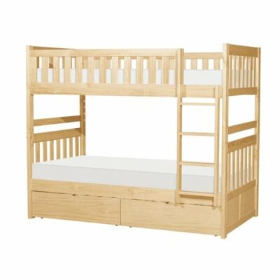 Homelegance | Kids Transitional Twin Bunk Bed with Storage Boxes