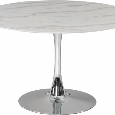 Meridian Furniture | Dining Room Tulip Chrome Dining Table (3 Boxes)