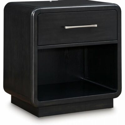 Signature Design by Ashley | Bedroom Contemporary Single Drawer Nightstand with Open Cubby