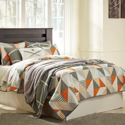 Signature Design by Ashley | Kids Full Panel Headboard with Modern Geometric Design