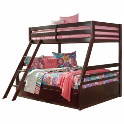 Signature Design by Ashley | Kids Solid Pine Twin/Full Bunk Bed w/ Under Bed Storage