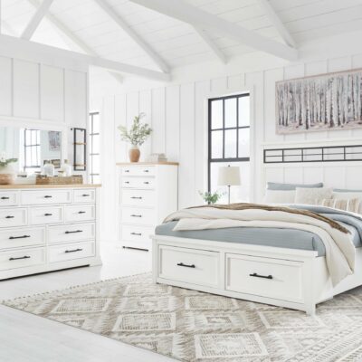 Benchcraft | Bedroom Queen Panel Storage Bed, Dresser And Mirror