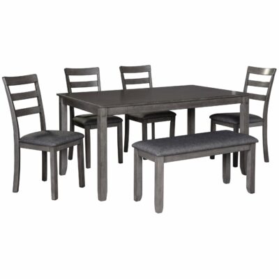 Signature Design by Ashley | Dining Room 6-Piece Rectangular Dining Room Table Set