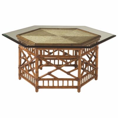 Tommy Bahama Home | Living Room Key Largo Cocktail Table  With Glass Top