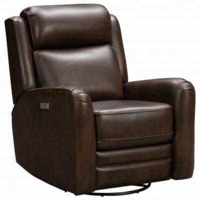 Barcalounger | Living Room Kennedy Big & Tall Leather Swivel Power Glider Recliner – Tonya Brown