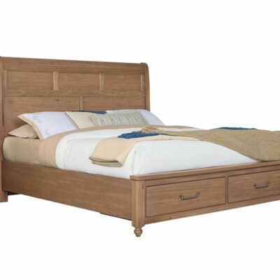 Vaughan Bassett | Bedroom Transitional Queen Sleigh Storage Bed