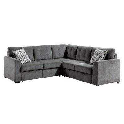 Homelegance | Living Room Casual 3-Piece Sectional with Bed and Ottoman