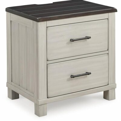 Signature Design by Ashley | Bedroom Farmhouse Two-Tone 2-Drawer Nightstand