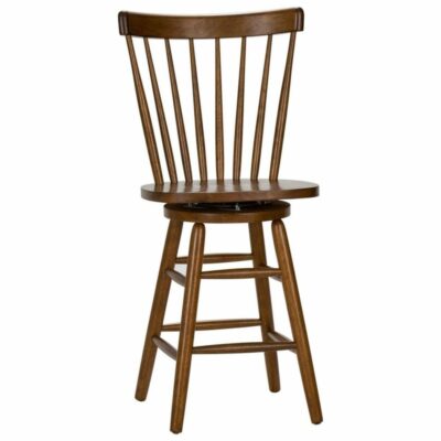 Liberty Furniture | Dining Room Transitional 24″ Counter Height Swivel Stool with Spindle Back