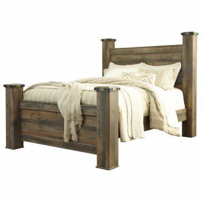 Signature Design by Ashley | Bedroom Rustic Look Queen Poster Bed