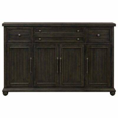 Liberty Furniture | Dining Room Transitional Hall Buffet with Silverware Tray in Center Drawer