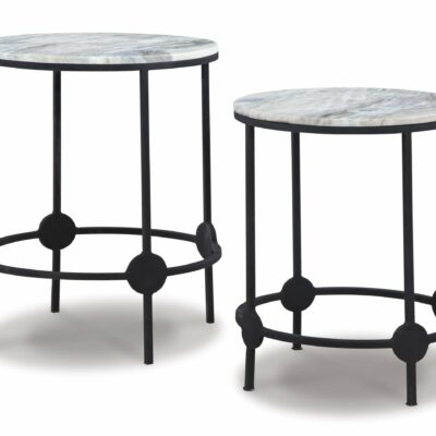 Signature Design by Ashley | Living Room Accent Table (Set of 2) with Marble Top