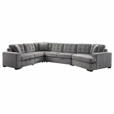 Homelegance | Living Room Contemporary 4-Piece Sectional with Pull-out Bed and Ottoman