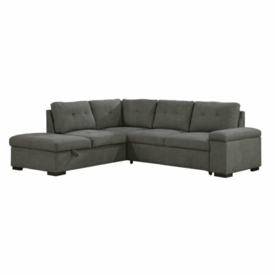 Homelegance | Living Room Transitional 2-Piece Sectional Sofa with Pull-out Bed