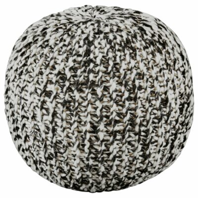 Signature Design by Ashley | Living Room Latricia Black/White Pouf