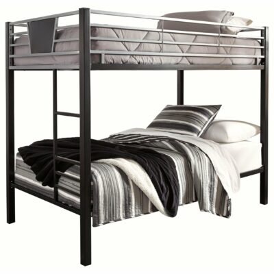 Signature Design by Ashley | Kids Twin/Twin Metal Bunk Bed w/ Ladder