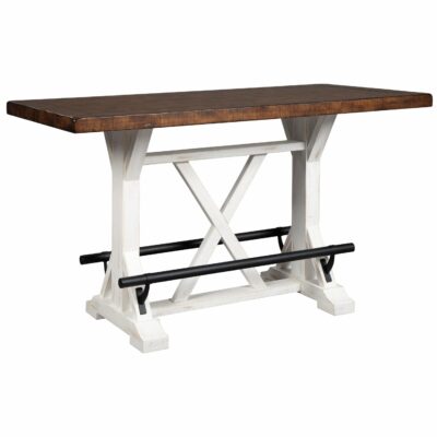 Signature Design by Ashley | Dining Room Rectangular Counter Height Dining Table with Two-Tone Finish