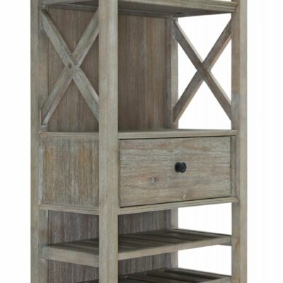 Signature Design by Ashley | Living Room Transitional Display Cabinet with Wine Storage