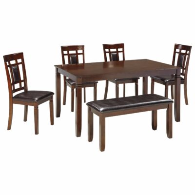 Signature Design by Ashley | Dining Room Contemporary 6-Piece Dining Room Table Set with Bench