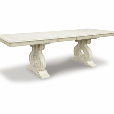 Signature Design by Ashley | Dining Room Traditional Dining Extension Table with Double Pedestal