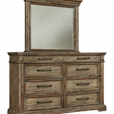 Signature Design by Ashley | Bedroom Dresser and Mirror with Dentil Molding