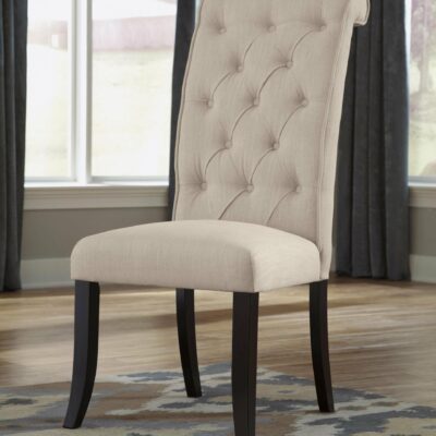 Signature Design by Ashley | Dining Room Dining Upholstered Side Chair with Button Tufting and Roll Back Design