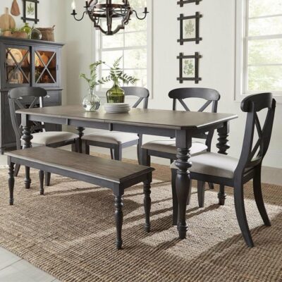 Liberty Furniture | Dining Room Modern Farmhouse 6-Piece Rectangular Table Set