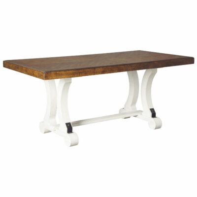 Signature Design by Ashley | Dining Room Two-Tone Rectangular Dining Room Table with Leaf