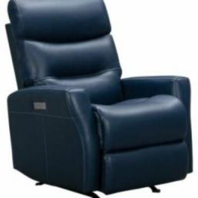 Barcalounger | Living Room Donavan Leather Power Rocker Recliner – Marco Navy Blue