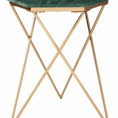 Signature Design by Ashley | Living Room Contemporary Accent Table with Green Marble Top