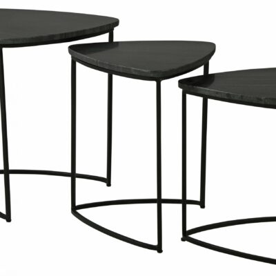 Signature Design by Ashley | Living Room Contemporary 3-Piece Marble Top Accent Table Set